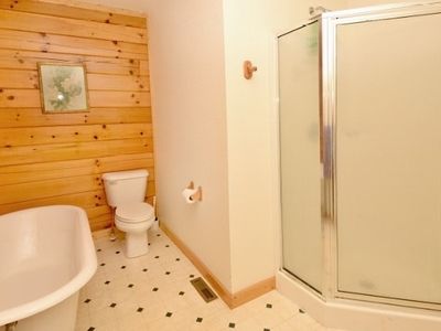 master bath claw tub & shower