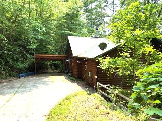 carport with electric charger