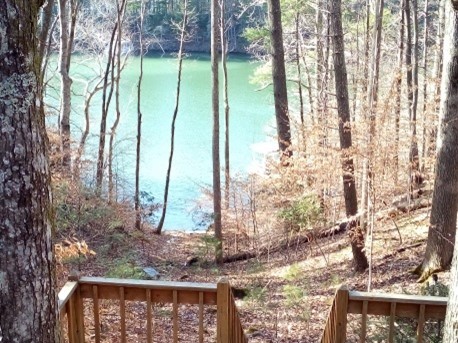 view down to lake